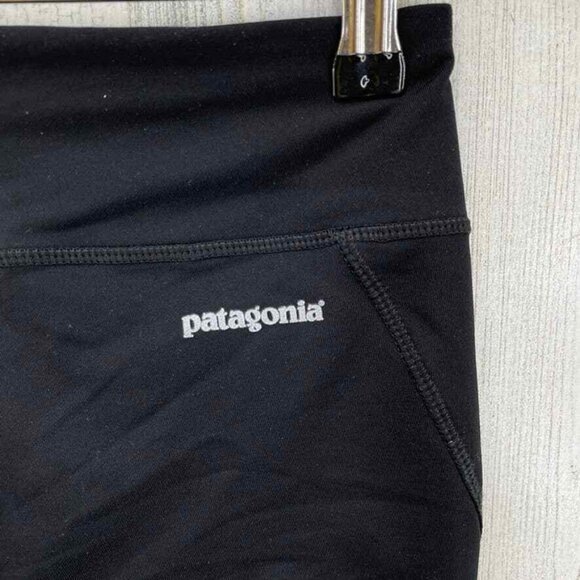 Patagonia Workout Leggings‎ Small Black Nylon Polyester Crop Drawstring Waist - Picture 6 of 8